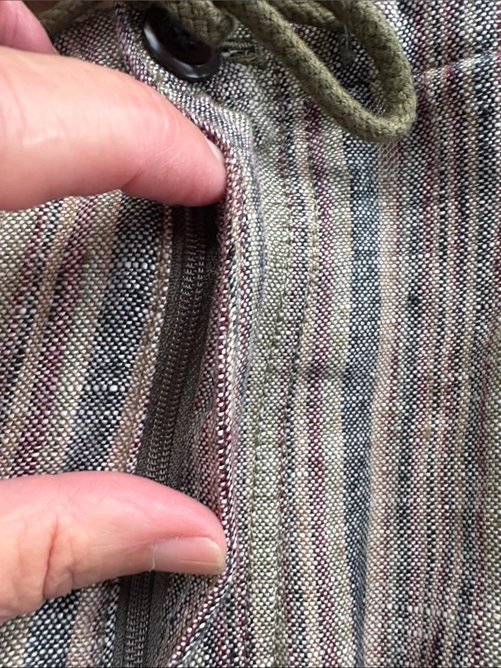 NWT Banana Republic Relaxed Striped Linen Beach Multi Striped Pant Sz M (#894806